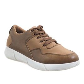 Brown men's sneakers A-58 1