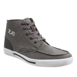 Brown elegant high shoes F10455 1