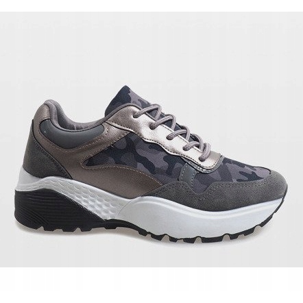Gray fashionable sports shoes, camo LT013 grey 2