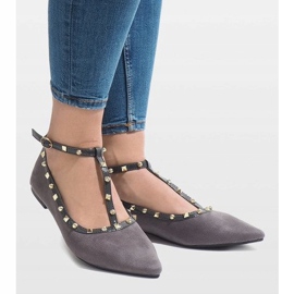 Gray ballerinas 127-13 grey 2