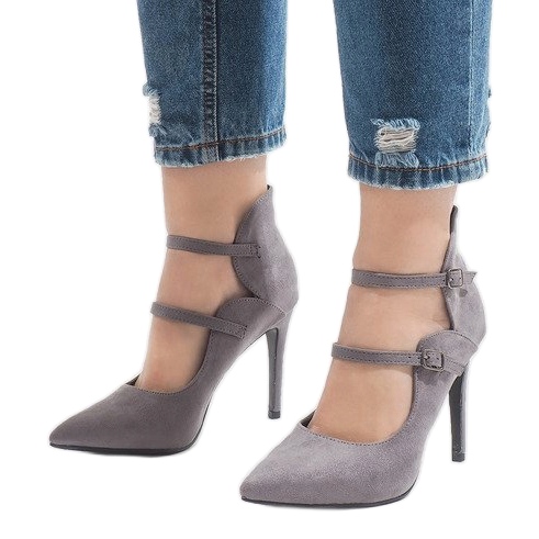 Gray ankle boots 6613-5 grey 1