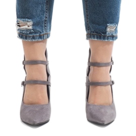 Gray ankle boots 6613-5 grey 2