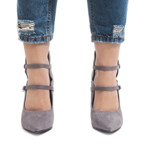 Gray ankle boots 6613-5 grey 2