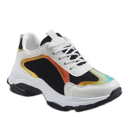 Black fashionable sports shoes 2018-6 white 1