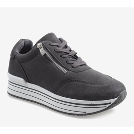 Gray sports shoes 6258 grey 1
