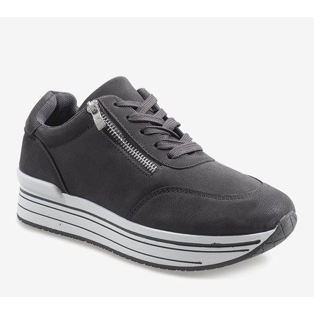 Gray sports shoes 6258 grey 1