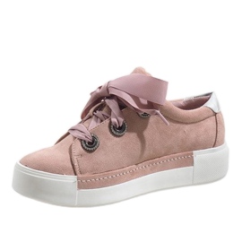 1507 pink lace-up sneakers 2