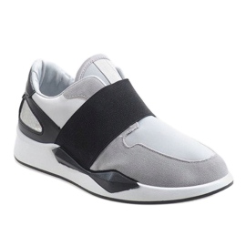 Gray lycra sneakers R371 white grey 1