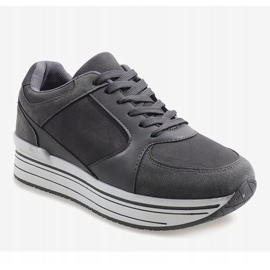 Gray sports shoes 6261 grey 1