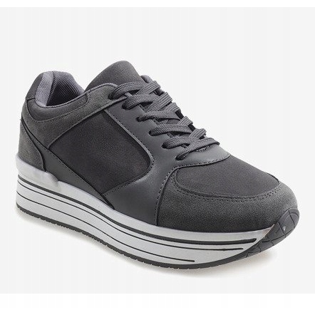 Gray sports shoes 6261 grey 1