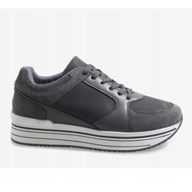 Gray sports shoes 6261 grey 2