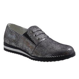 Gray lace-up shoes TL-33 grey 1