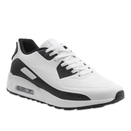 Black sports shoes Z2014-4 white 1