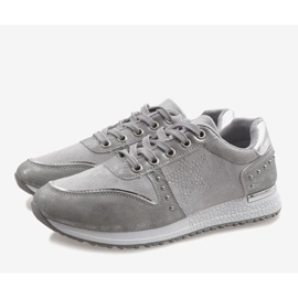 Gray sports sneakers with a star XSM101-19 grey 2