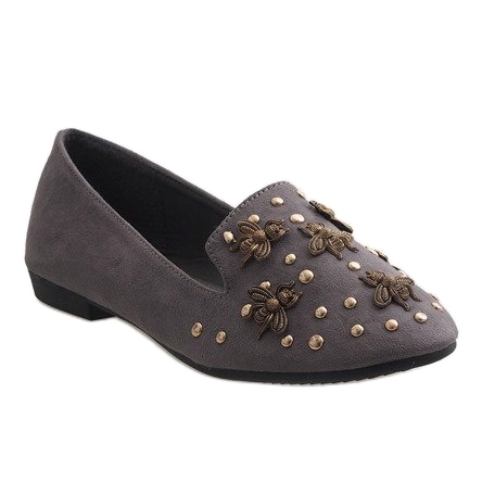 Gray ballerinas loafers 6979-P grey 1