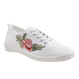White sneakers with a flower FC221-9 1