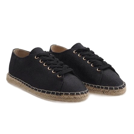 Black lace-up espadrilles 831-1 2