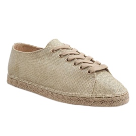 Gold lace-up espadrilles 831-1 golden 1