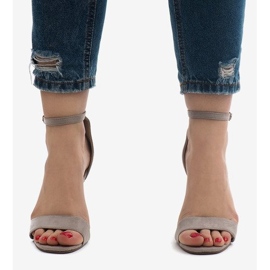 Gray sandals on a stiletto heel SY-31P grey 2