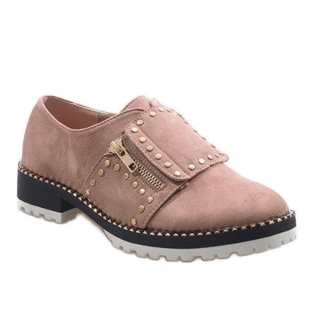 Pink slip-on shoes with studs U-6249 1