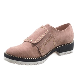 Pink slip-on shoes with studs U-6249 2