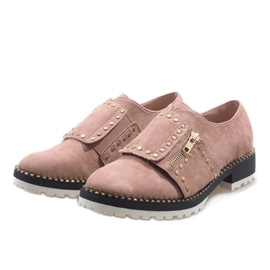 Pink slip-on shoes with studs U-6249 3