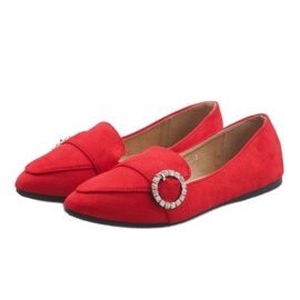 Red DY-01 ballerina loafers 1
