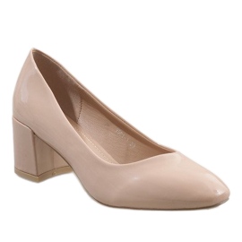 Beige lacquered pumps on the 7501-1 post 1