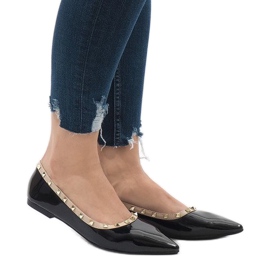 Black ballerinas with studs 127-16 1