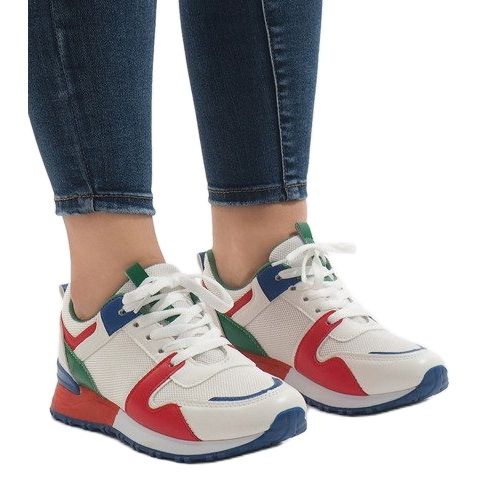 2018-7 Red multicolored trendy sports shoes grey 1