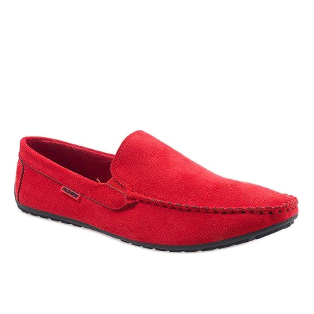 Red elegant low shoes AB96K-2 loafers 1