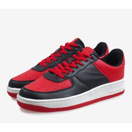 Black Air Force sports shoes red multicolored 2