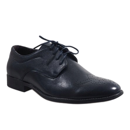 Elegant navy blue shoes D181502B 1