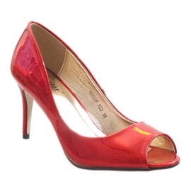 MM09P red mirror open pumps 1