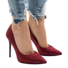 Maroon classic high heels AT-0596-L red 1