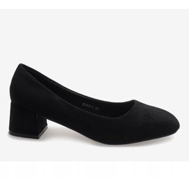 Black suede pumps on the H343-1 pillar 2