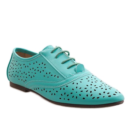 Mint openwork jazz shoes Oxford shoes 3 green 1