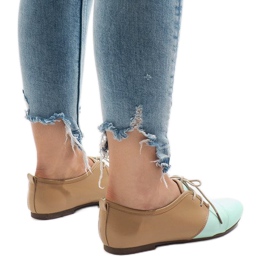 Mint openwork jazz shoes Oxford shoes 2 brown green 1