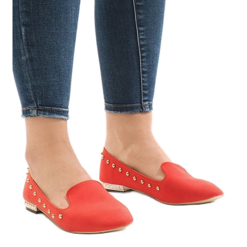 Red ZHC-980 ballerina loafers 2
