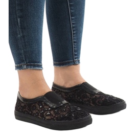 HC232 black lace sneakers 1