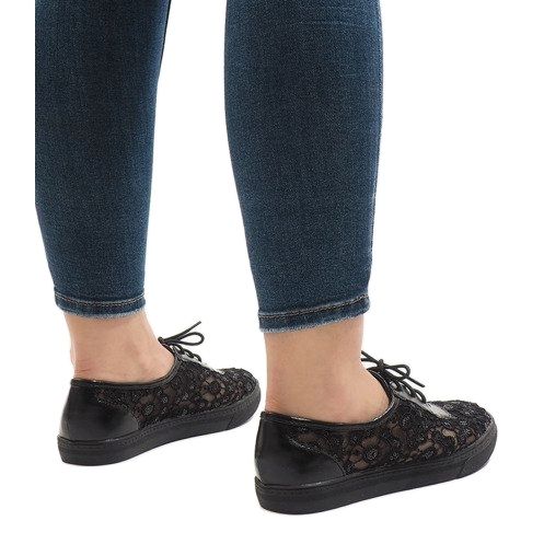 HC235 black lace sneakers 1