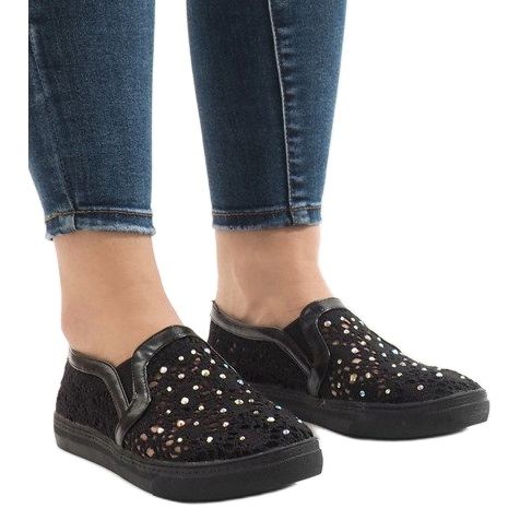 HC233 black lace sneakers 1