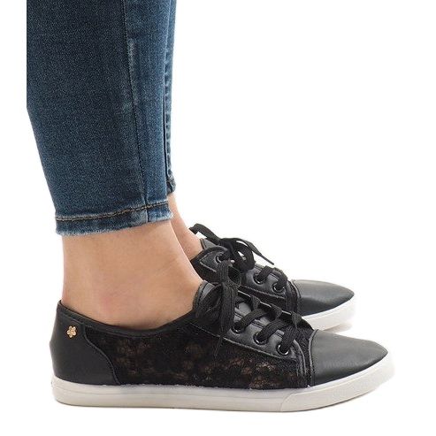 JX05 black lace sneakers 1