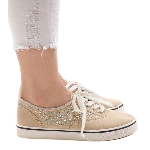 7-4K919B beige lace sneakers 1