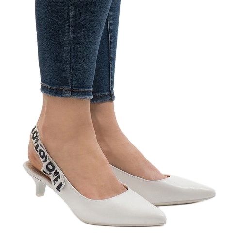 White pumps on a B-45 heel 1