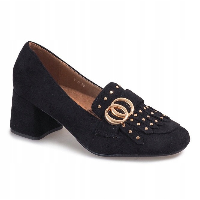 Black suede pumps on the LB-339 post 1