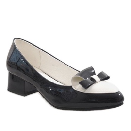 Black and white high heels GF-A166 1