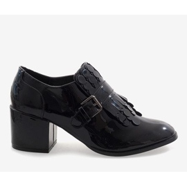 Black lacquered high-heeled boots PZY-02 2