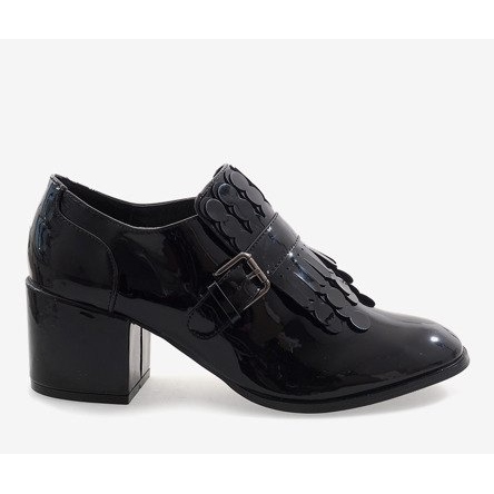 Black lacquered high-heeled boots PZY-02 2