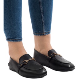 Black YJX001 ballerina moccasins 1